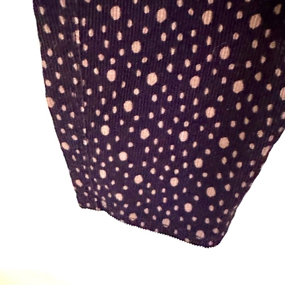 Madewell Skinny Corduroy Stretchy Jeans Navy and Beige Polkadot Size 25 - Picture 6 of 13